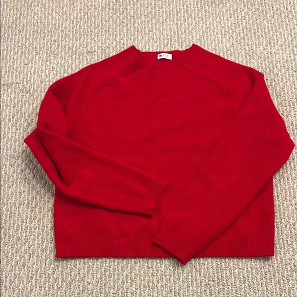 ZYIA Sweaters - Vibrant Red Textured Sweater